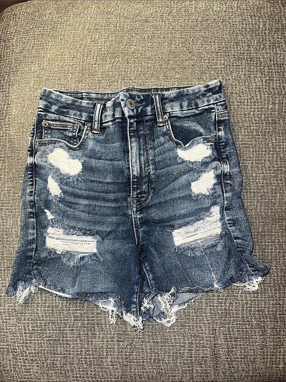 American Eagle Outfitters Curvy Hi-Rise Shortie Denim Shorts Size 8